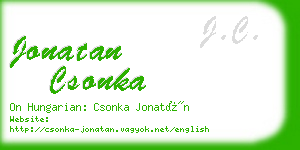 jonatan csonka business card